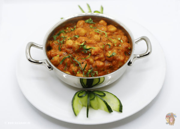 Indisches Essen Kichererbsen Curry bei RajaRani Heidelberg