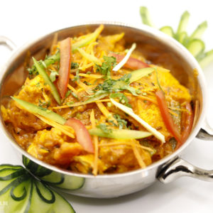 Indisches Essen Chicken Jalfrezi bei RajaRani Heidelberg